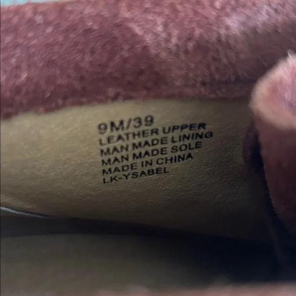 Lucky brand wedge rust leather boho chic vintage style ankle boot women’s size 9 - Picture 7 of 8